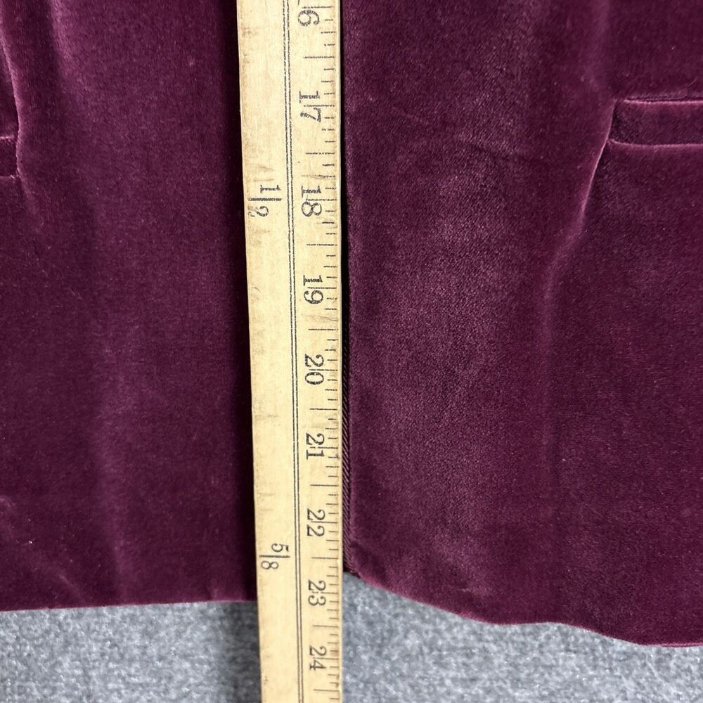 Cos Cob Blazer Womens Size 12 Burgundy Velvet Jacket Vintage - Picture 5 of 10